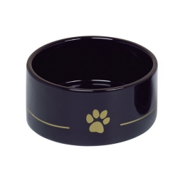 NOBBY: CERAMIC Bowl, GOLDEN PAW Black