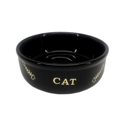 NOBBY: CERAMIC cat basin GOLDEN CAT Black
