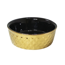 NOBBY: CERAMIC Bowl, GOLD χρυσό-Black