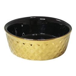 NOBBY: CERAMIC Bowl, GOLD χρυσό-Black