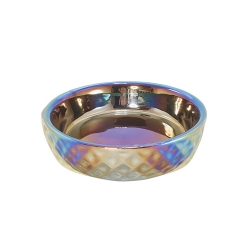 NOBBY: CERAMIC Bowl, GOLD RAINBOW rainbow colours-χρυσό