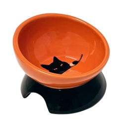 NOBBY: Cat CERAMIC bowl elevated WILSON