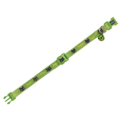 NOBBY: Cat Collar Happy Cat Green