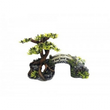 NOBBY: Aqua Ornament, BRIDGE w/ BONSAI with Plants