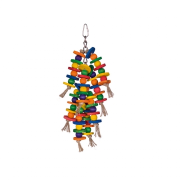 NOBBY: Bird Cage Toy, Wood chain w/ sisal