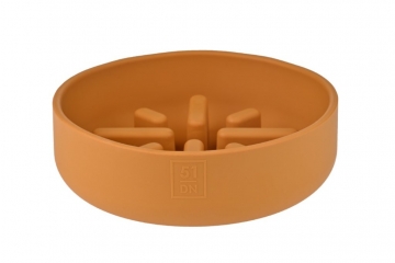 51DN - SILI BOWL: Slow Feeder Bowl - Ochre, 700ml