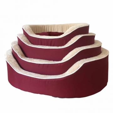 NOBBY: SET Oval Comfort Bed Classic ANZA x4  bordeaux