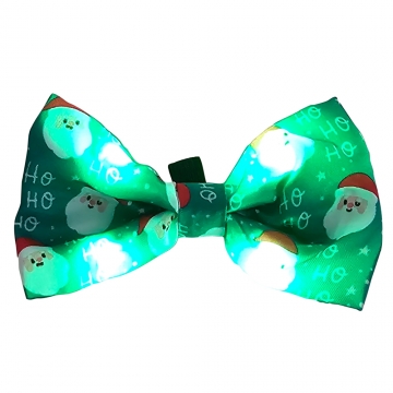 NOBBY+Xmas: BOW TIE flashing, green, 10x6cm
