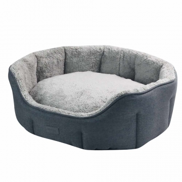 NOBBY: Comfort bed oval LICA grey