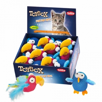 NOBBY DISPLAY: Mesh Birds, w/ catnip