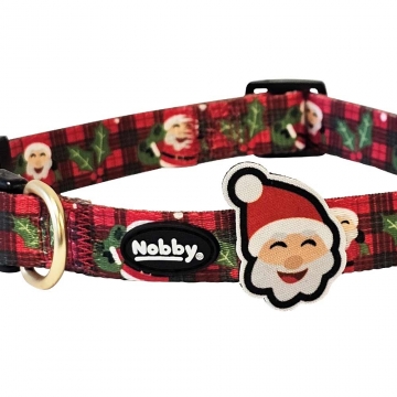 NOBBY+Xmas: Collar SANTA, Gr. S, 24-35cm