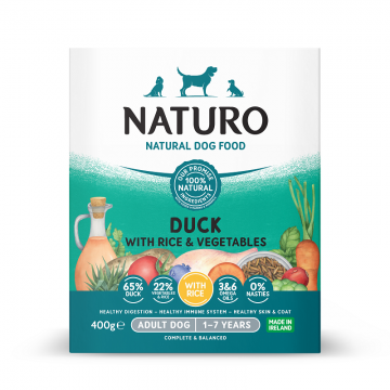 NATURO Tray-DUCK Rice & Veggies, 400g