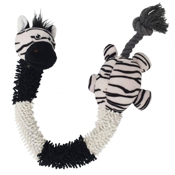 NOBBY: PLUSH Zebra w/ ROPE