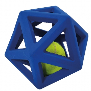 NOBBY: RUBBER fence Ball w/ tennis Ball Blue