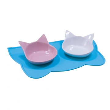 NOBBY: Silicone bowl Mat GATO light blue