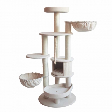NOBBY: Cat Tree FIDA small cream-linen optics