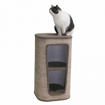 NOBBY: Cat Tree barrel CAPTA II brown linen optics