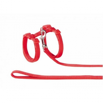 NOBBY SET: Cat Harness & Leash Red