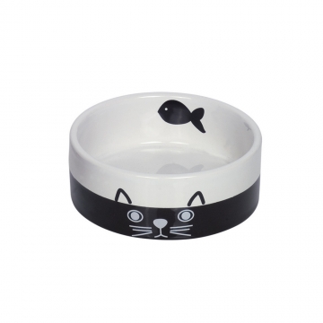 NOBBY: CERAMIC Bowl, FACE Black-White