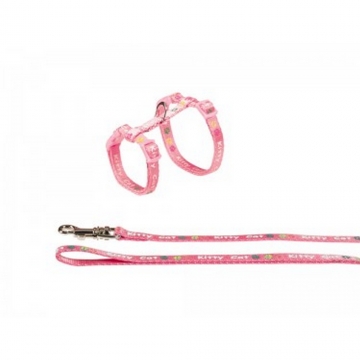 NOBBY: SET: Harness & Leash KITTY CAT Pink