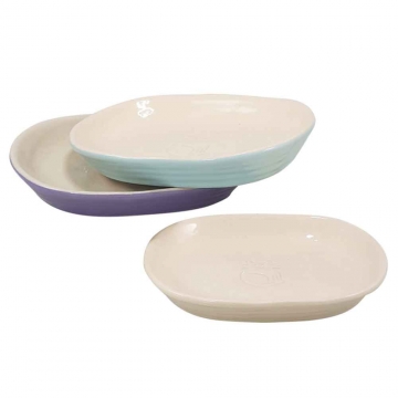 NOBBY: CERAMIC Dish, JADA Mint/Cream