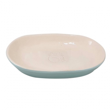 NOBBY: CERAMIC Dish, JADA Mint/Cream