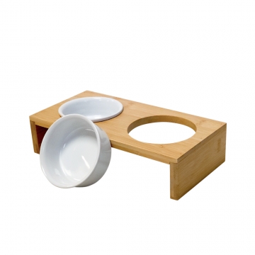 NOBBY: Dog food bar wood elevated ILUS S