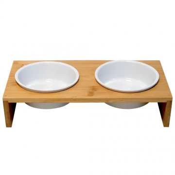 NOBBY: Dog food bar wood elevated ILUS M