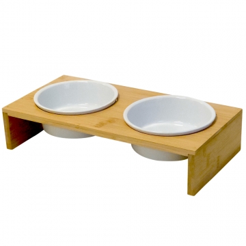 NOBBY: Dog food bar wood elevated ILUS M