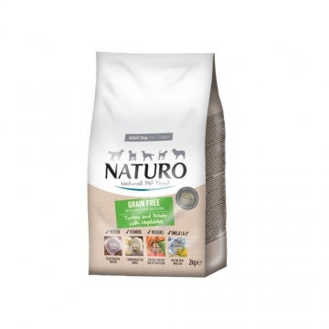 NATURO-Grain Free TURKEY, Potato, Veggies, 2kg