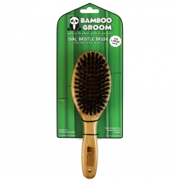 ALCOTT-GROOMING Oval Bristle Natural Brush, L