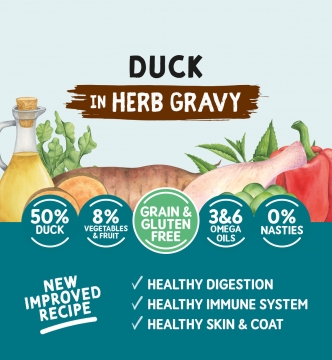 NATURO can-GF DUCK Veggies & Fruits, 390gr