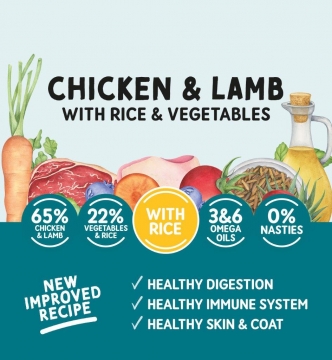 NATURO Tray-CHICKEN, LAMB, Rice & Veggies, 400g
