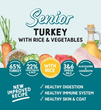 NATURO Tray-SENIOR TURKEY, Rice & Veggies, 400g