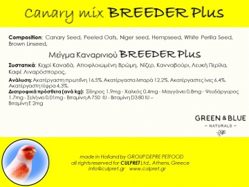 GREEN & BLUE-Canary mix, BREEDER PLUS perilla 20kg