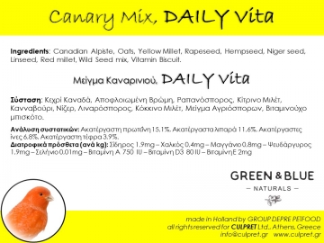 GREEN & BLUE-Canary mix, DAILY Vita, 20kg