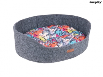 AMIPLAY-Oval Bed 2 in 1 HYGE Gray