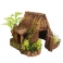 NOBBY: Aqua Ornaments WOODEN CAVE w/ plants